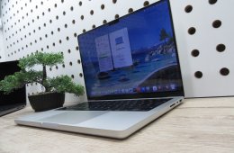 Apple MacBook Pro 14” (2021, M1 Pro) – Liquid Retina XDR, ProMotion 120 Hz – 8-magos CPU / 14-magos GPU – 16/500 – Használt, újszerű (külsőleg teljesen fóliázva) – 82% akku (377 ciklus) – Garancia 3 hónap