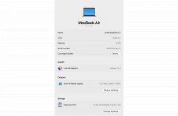 Macbook Air (2020 M1) - 265GB / 8GB RAM - szürke