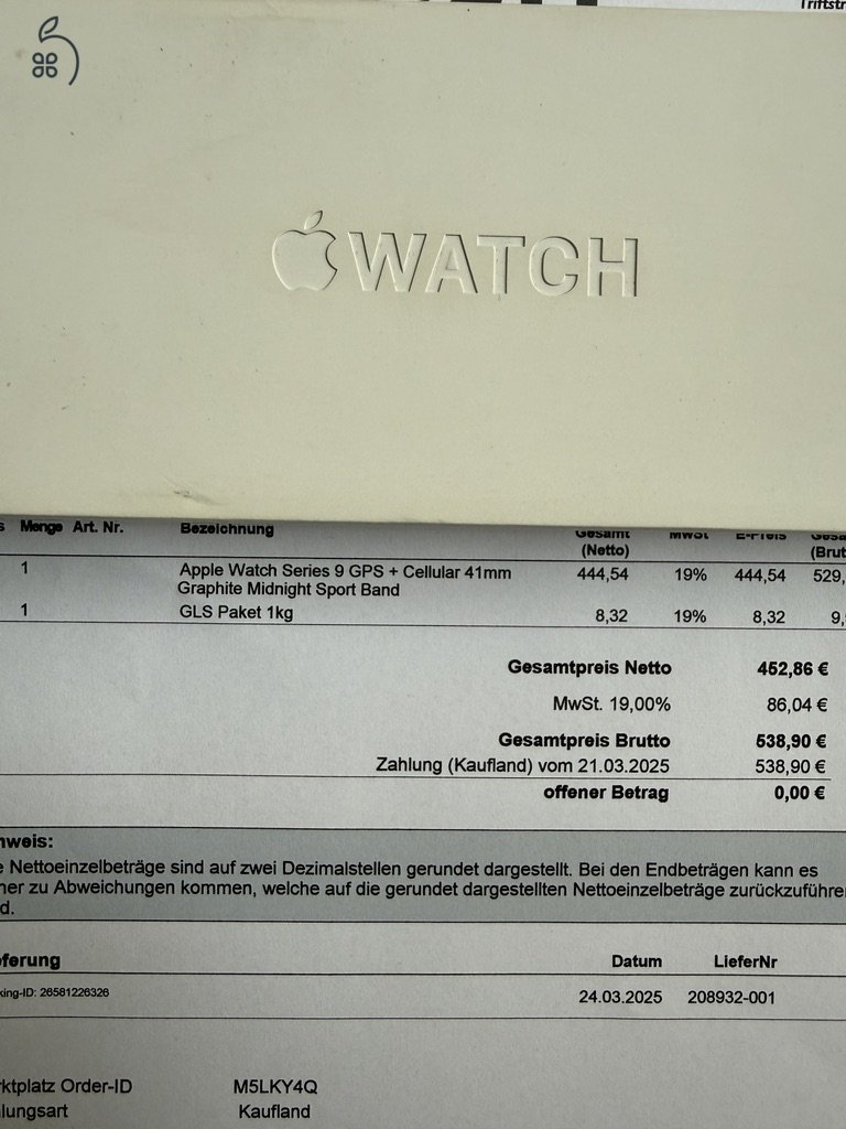 Apple Watch 9 41 mm GPS+Cellular, Graphite acél tok, Midnight Sport szíj, M/L