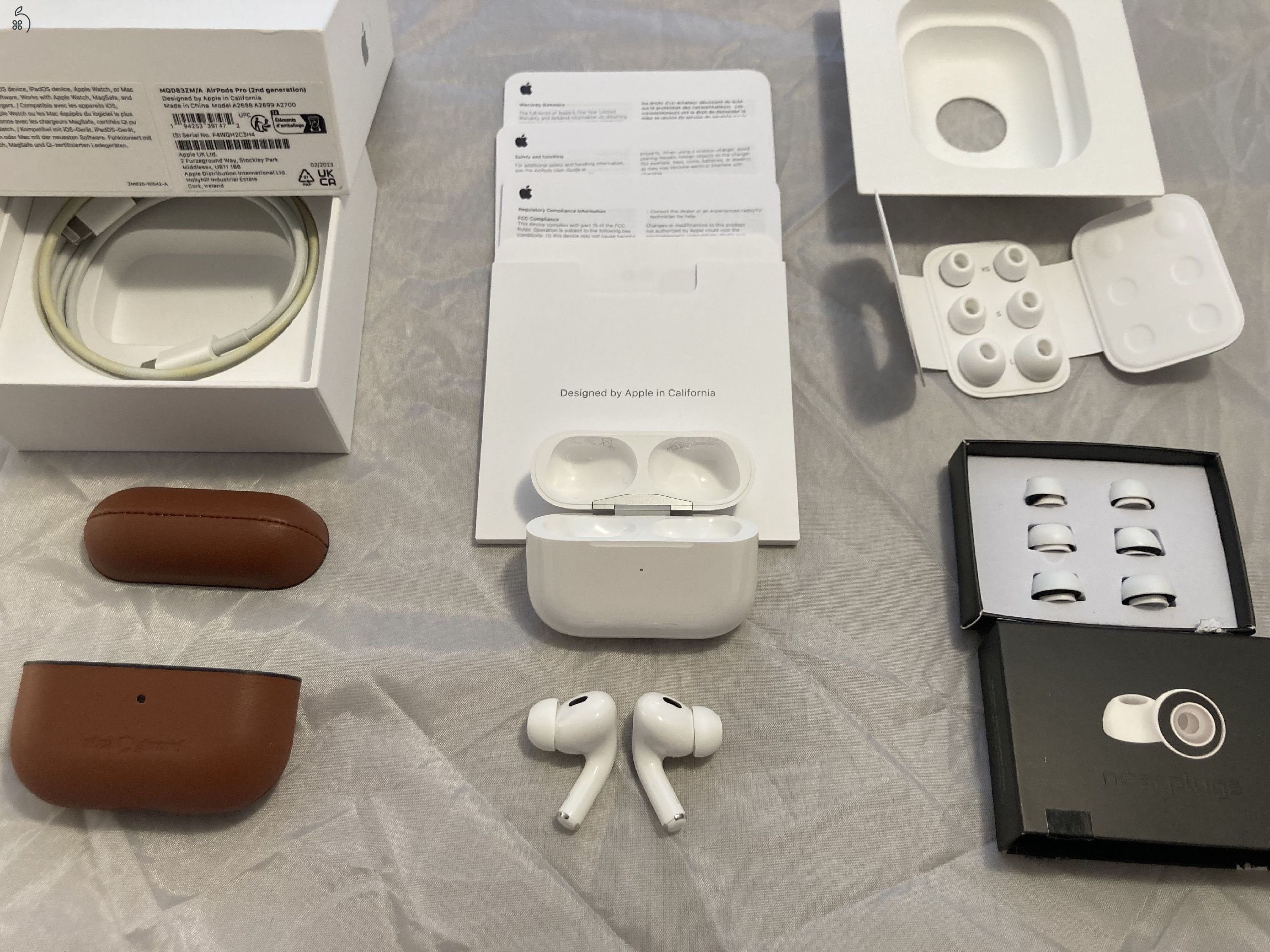 Airpods Pro 2 + Nearplugs memóriahabos fülhallgató párnák + tok
