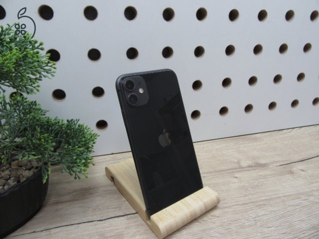 Apple iPhone 11 – Black – 6,1” Liquid Retina, A13 Bionic, duál kamera – 64 GB – Használt, megkímélt – 100% ÚJ akku – Face ID nem működik – Garancia 3 hónap
