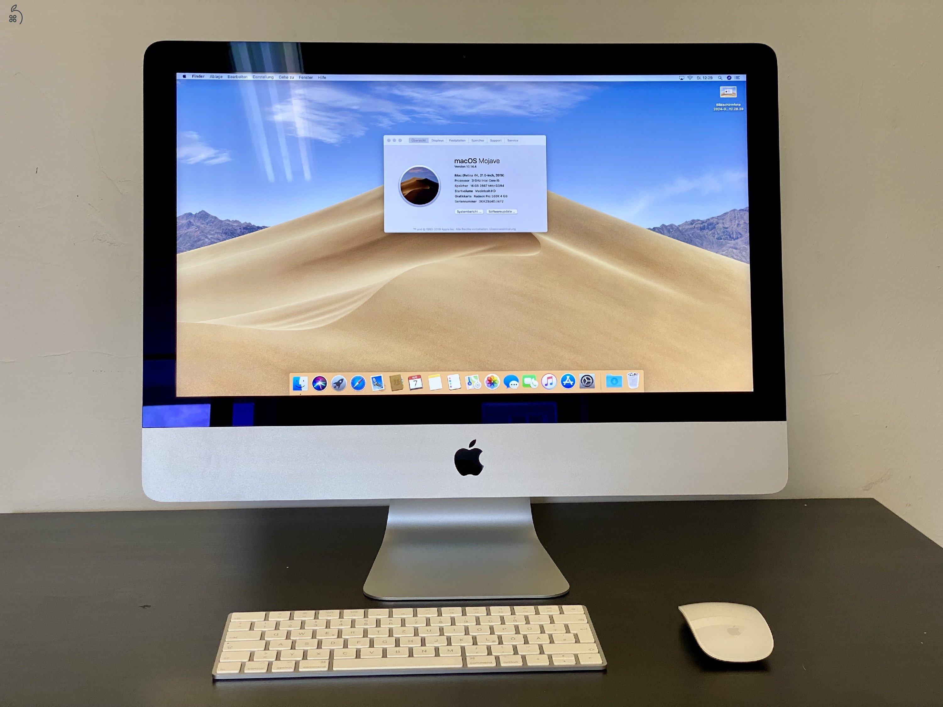 Apple iMac 2019 21.5 4K i3 8GB RAM 500GB SSD