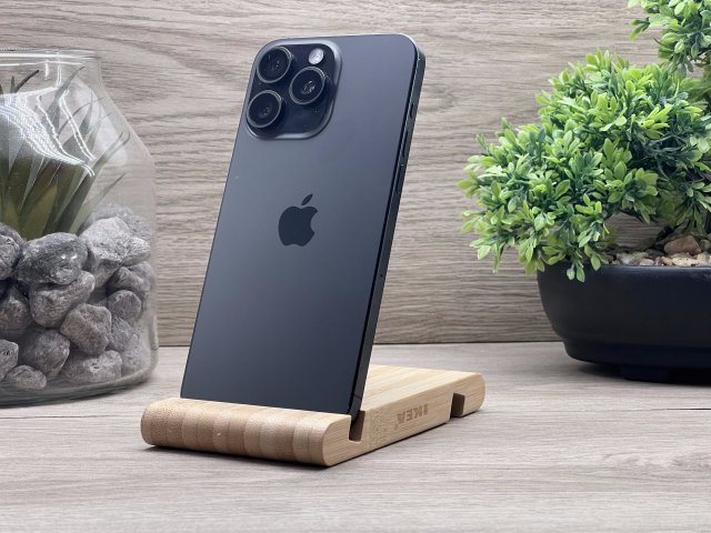 iPhone 15 Pro Max Black Titanium 256GB 2 ÉV Garanciával Számlával 92% Akksi