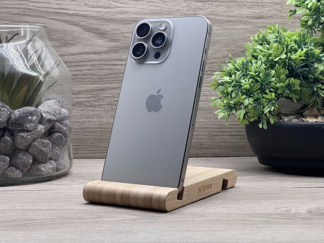 Hibátlan iPhone 15 Pro Max Natural Titanium 256GB 2 ÉV Garanciával Számlával 100% Akksi
