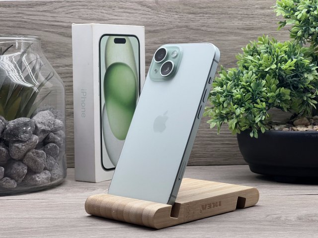 Hibátlan iPhone 15 Green 128GB 2 ÉV Garanciával Számlával 92% Akksi