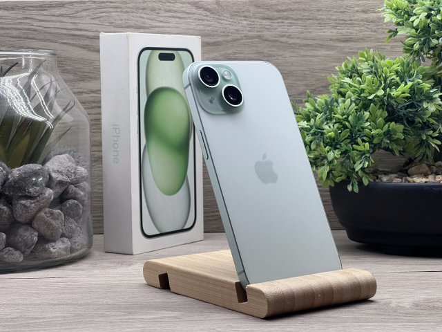 Hibátlan iPhone 15 Green 128GB 2 ÉV Garanciával Számlával 92% Akksi
