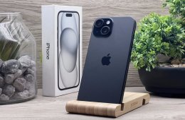 Hibátlan iPhone 15 Black 256GB 2 ÉV Garanciával Számlával 100% Akksi