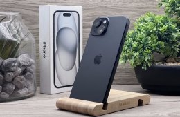 Hibátlan iPhone 15 Black 256GB 2 ÉV Garanciával Számlával 100% Akksi