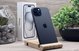 Hibátlan iPhone 15 Black 256GB 2 ÉV Garanciával Számlával 100% Akksi