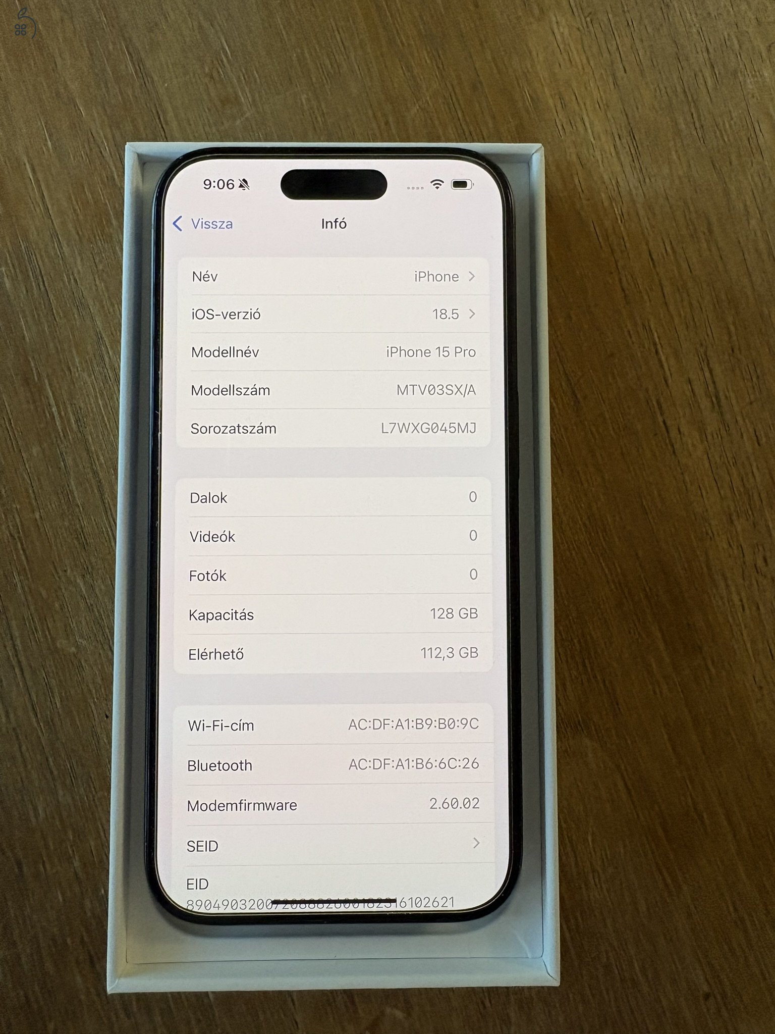 Iphone 15 Pro, 128 GB