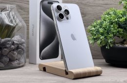 Hibátlan iPhone 15 Pro Max White Titanium 256GB 2 ÉV Garanciával Számlával 92% Akksi