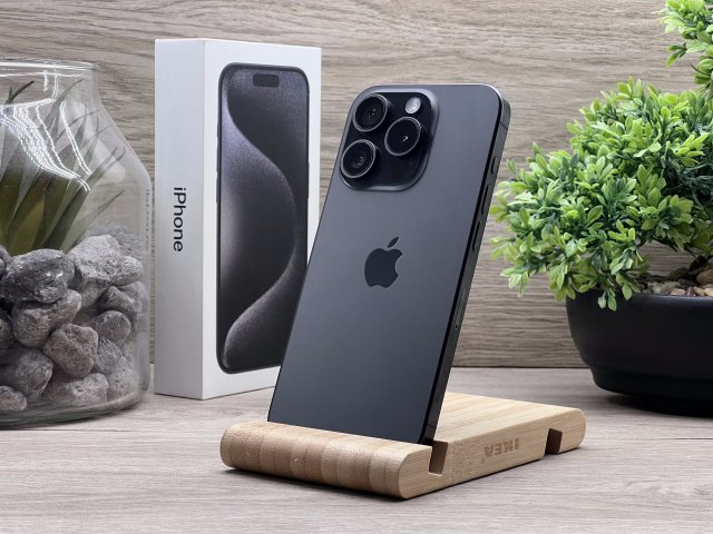 Hibátlan iPhone 15 Pro Black Titanium 128GB 2 ÉV Garanciával Számlával 92% Akksi