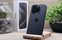 Hibátlan iPhone 15 Pro Black Titanium 128GB 2 ÉV Garanciával Számlával 92% Akksi