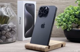 Hibátlan iPhone 15 Pro Black Titanium 128GB 2 ÉV Garanciával Számlával 92% Akksi