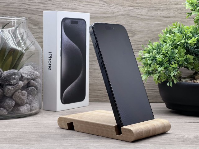 Hibátlan iPhone 15 Pro Black Titanium 128GB 2 ÉV Garanciával Számlával 92% Akksi