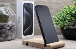 Hibátlan iPhone 15 Pro Black Titanium 128GB 2 ÉV Garanciával Számlával 92% Akksi