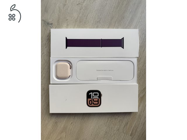 Apple Watch Series 10 GPS + Cellular 42 mm-es, ROSE alumíniumtokos, szilvaszürke sportpántos ,uj, aktiválatlan,garanciás!