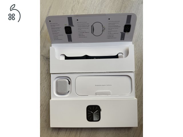 Apple Watch 9 41 mm GPS+Cellular, Graphite acél tok, új, aktiválatlan készülék.