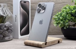 Hibátlan iPhone 15 Pro Max Natural Titanium 256GB 2 ÉV Garanciával Számlával 92% Akksi