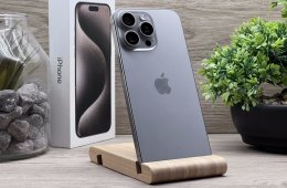 Hibátlan iPhone 15 Pro Max Natural Titanium 256GB 2 ÉV Garanciával Számlával 92% Akksi