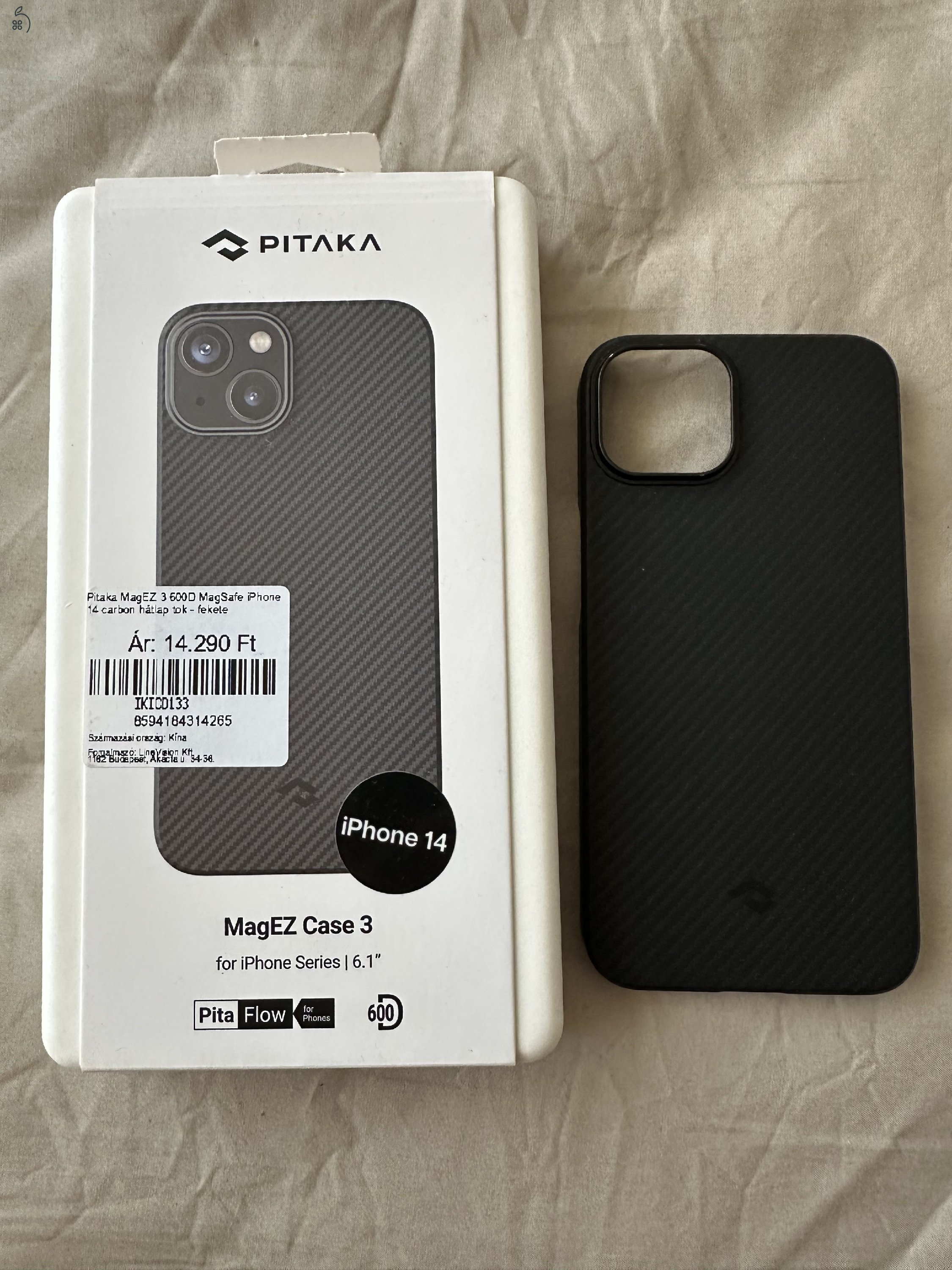 Pitaka MagEZ Case 3 Iphone 14-re. 6,1 colos sima, alap változatra. Tökéletes, újszerű állapotban. Átvehető Budapest III. ker. Békásmegyeren.