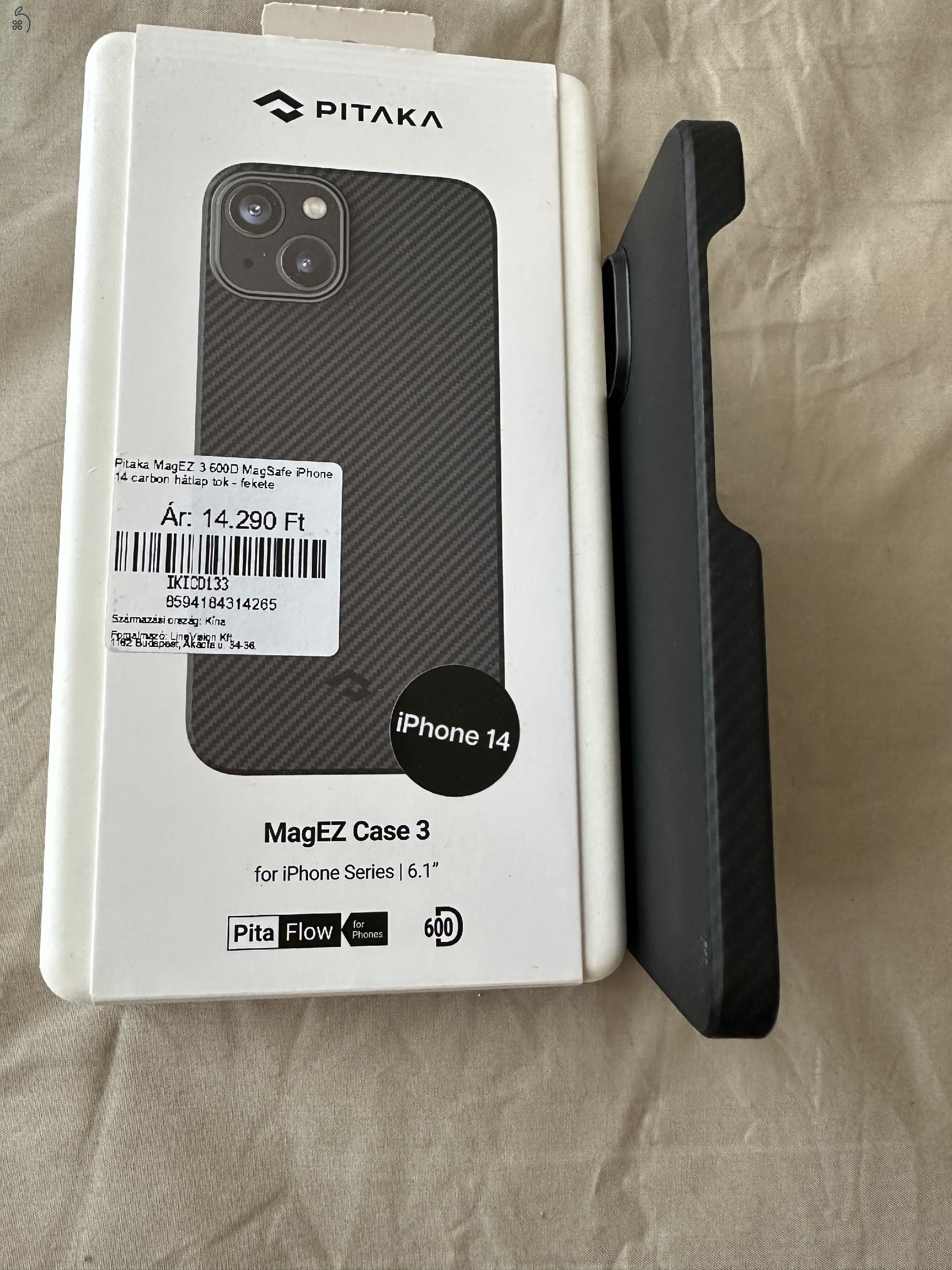 Pitaka MagEZ Case 3 Iphone 14-re. 6,1 colos sima, alap változatra. Tökéletes, újszerű állapotban. Átvehető Budapest III. ker. Békásmegyeren.