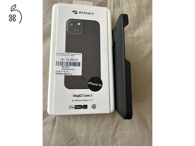 Pitaka MagEZ Case 3 Iphone 14-re. 6,1 colos sima, alap változatra. Tökéletes, újszerű állapotban. Átvehető Budapest III. ker. Békásmegyeren.