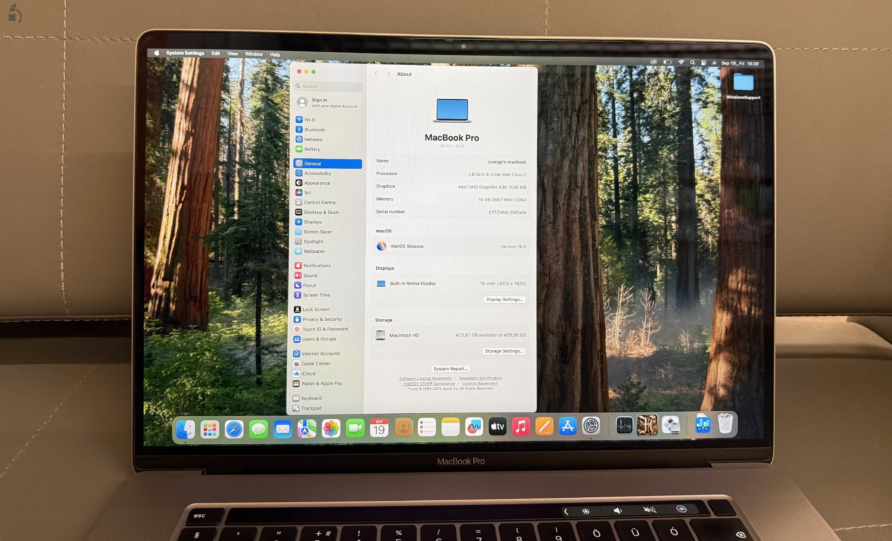 Apple Macbook Pro 2019 16 Touchbar i7 2.6/16GB/512GB/Radeon 5300M 4GB