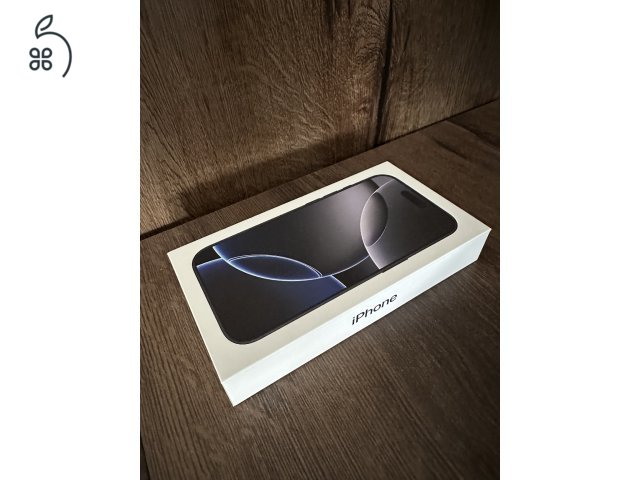Vadonatúj, bontatlan iPhone 16 PRO 128GB fekete titán KÁRTYAFÜGGETLEN!