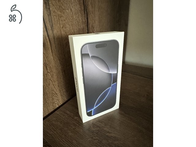 Vadonatúj, bontatlan iPhone 16 PRO 128GB fekete titán KÁRTYAFÜGGETLEN!