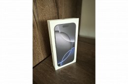 Vadonatúj, bontatlan iPhone 16 PRO 128GB fekete titán KÁRTYAFÜGGETLEN!