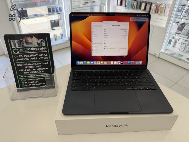 MacBook Air M2 8GB/256ssd/Újszerű/1-3 hónap gar./Akku 100%/p4460