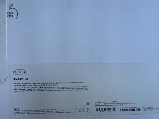 Apple Vision Pro 512 GB - Gyári állapot + + + 