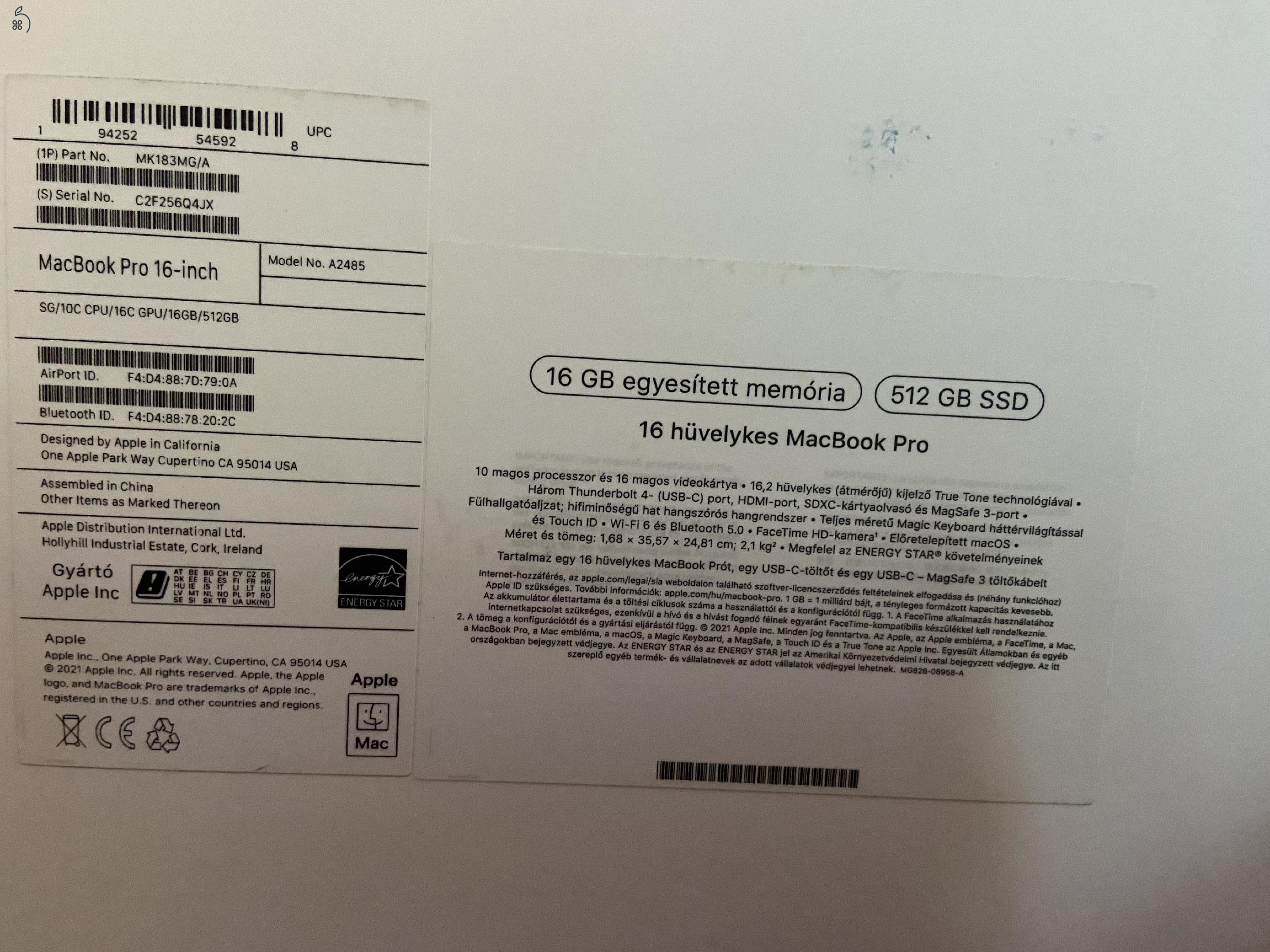MacBook Pro 16 GB 512 GB SSD