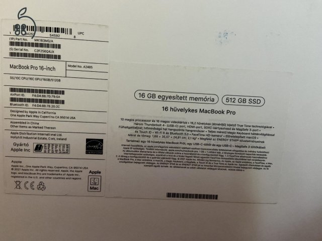 MacBook Pro 16 GB 512 GB SSD