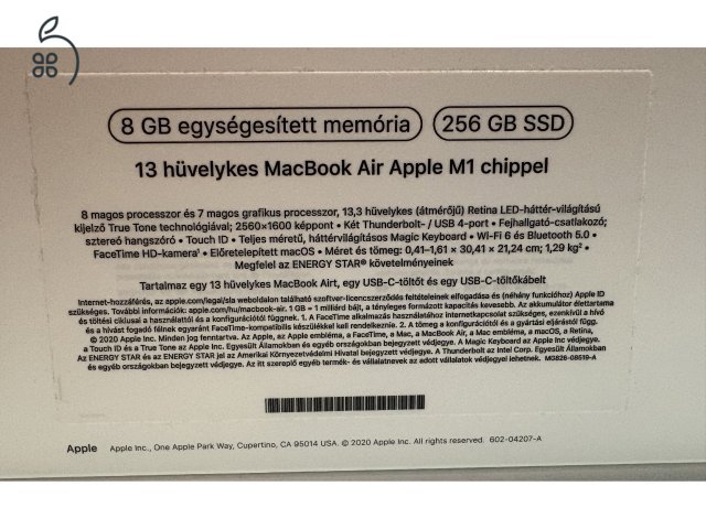 Eladó szép állapotban lévő Macbook Air M1 Antracit.