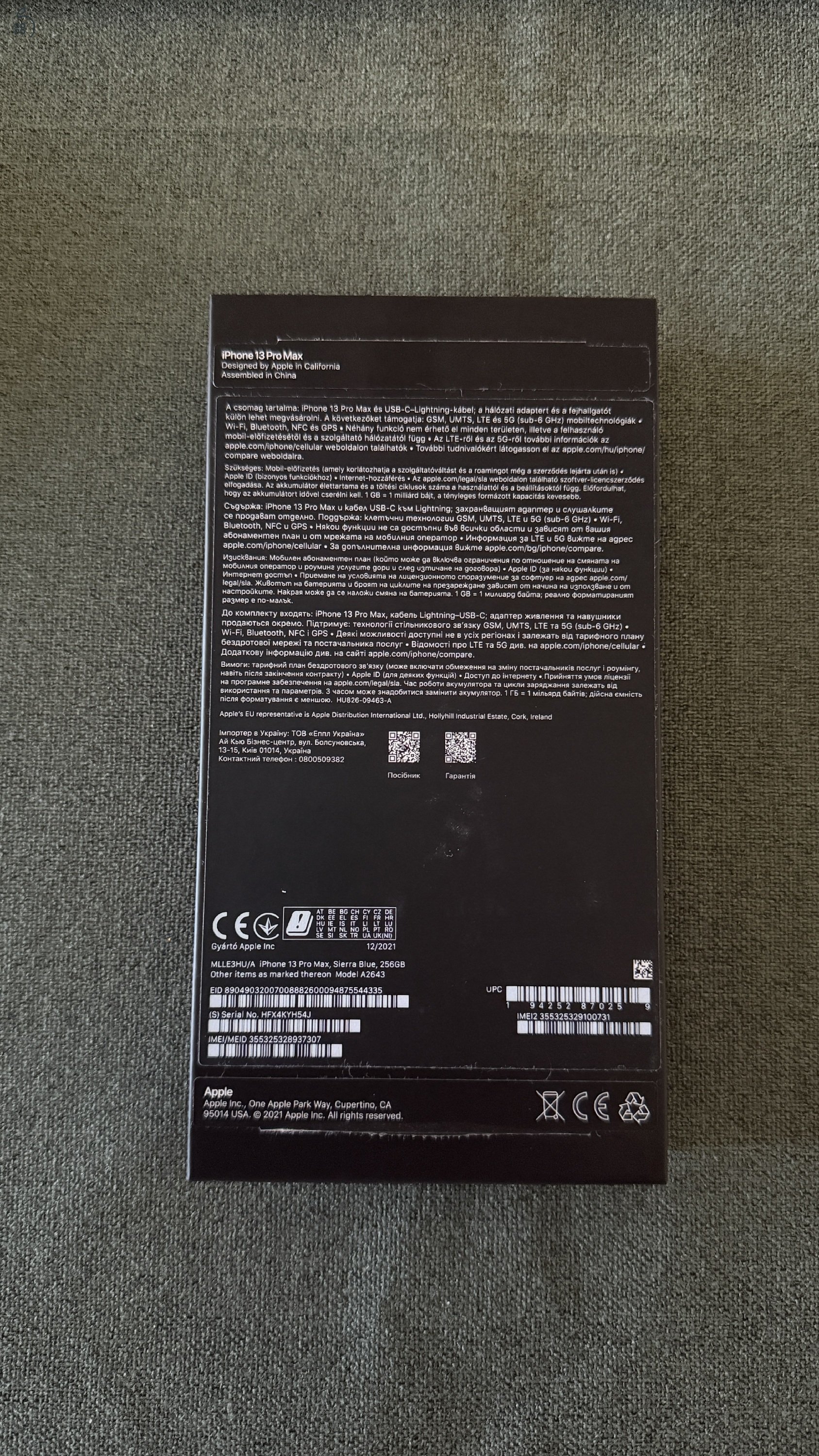 iPhone 13 Pro Max/Sierra blue/256GB