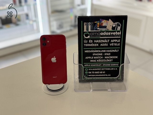 iPhone 11 64GB Független Újszerű/1-3 hónap gar./Akku 100%/p4464
