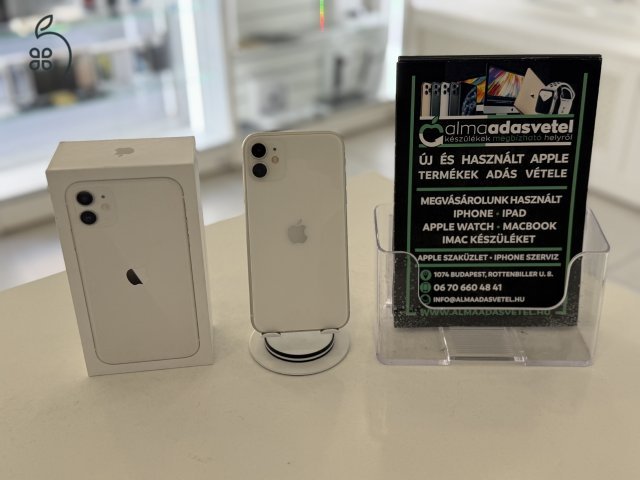 iPhone 11 128GB Független Újszerű/1-3 hónap gar./Akku 100%/p4465