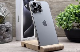 Hibátlan iPhone 15 Pro Max Natural Titanium 256GB 2 ÉV Garanciával Számlával 92% Akksi