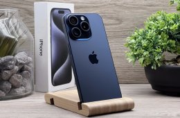 Hibátlan iPhone 15 Pro Blue Titanium 128GB 2 ÉV Garanciával Számlával 92% Akksi