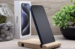 Hibátlan iPhone 15 Pro Blue Titanium 128GB 2 ÉV Garanciával Számlával 92% Akksi