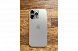 Hibátlan iPhone 15 Pro Max Natural Titanium 256GB Számlával 93% Akkumulátor
