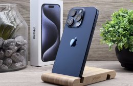 Hibátlan iPhone 15 Pro Blue Titanium 128GB 2 ÉV Garanciával Számlával 91% Akksi
