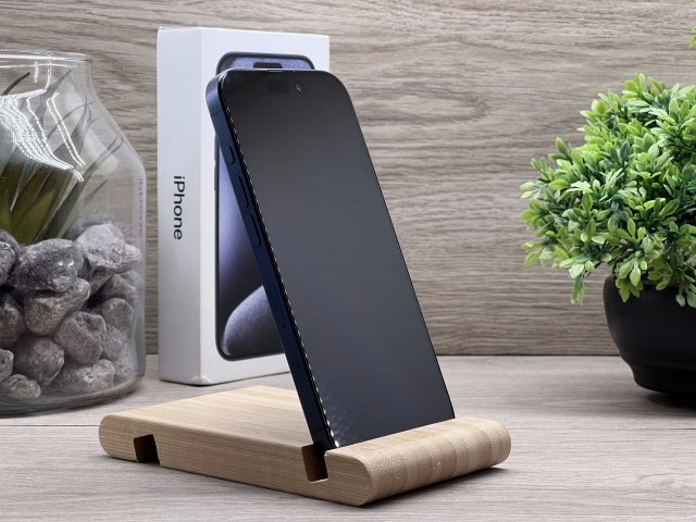 Hibátlan iPhone 15 Pro Blue Titanium 128GB 2 ÉV Garanciával Számlával 91% Akksi