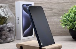 Hibátlan iPhone 15 Pro Blue Titanium 128GB 2 ÉV Garanciával Számlával 92% Akksi