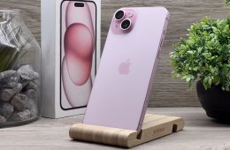 iPhone 15 Plus Pink 256GB 2 ÉV Garanciával Számlával 91% Akksi