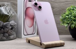 iPhone 15 Plus Pink 256GB 2 ÉV Garanciával Számlával 91% Akksi
