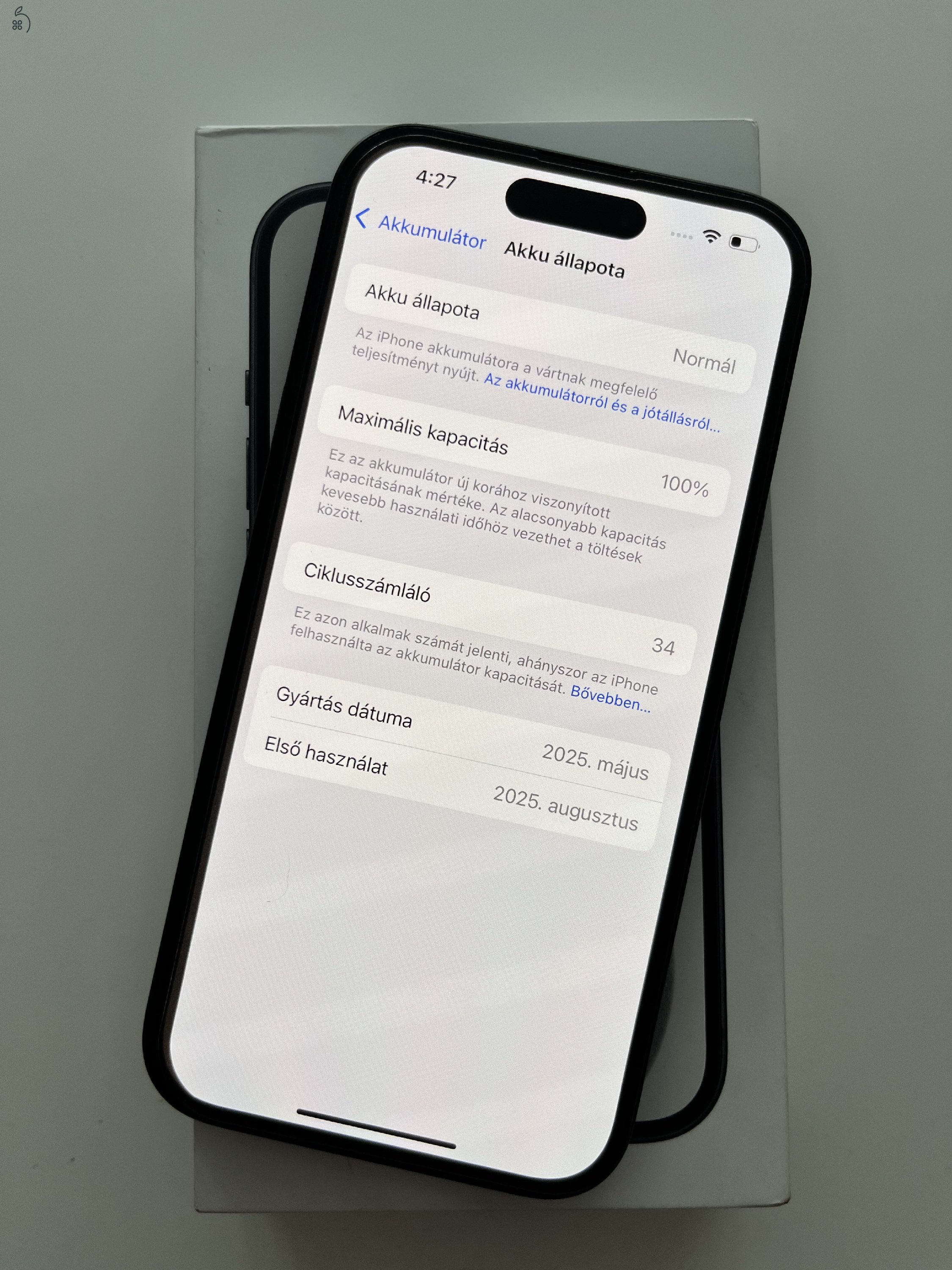 iPhone 15 128GB Apple garancia. Akku 100%!