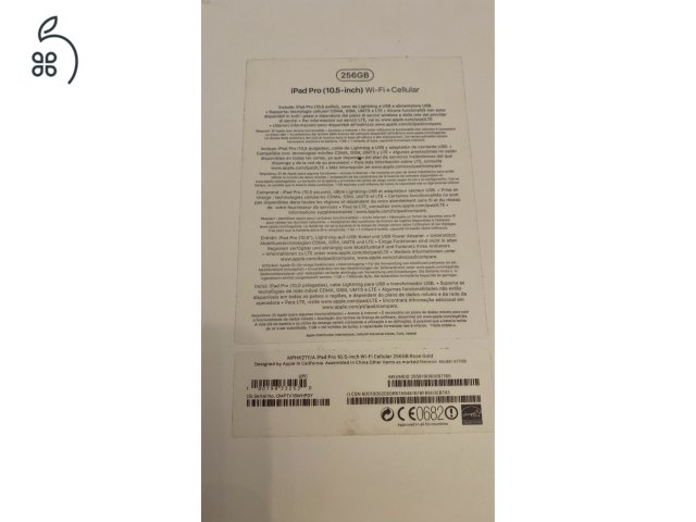 iPad Pro 10.5'' Wi-Fi + Cellular, 256 Gb, rózsaszín + doboz, töltő, USB kábel